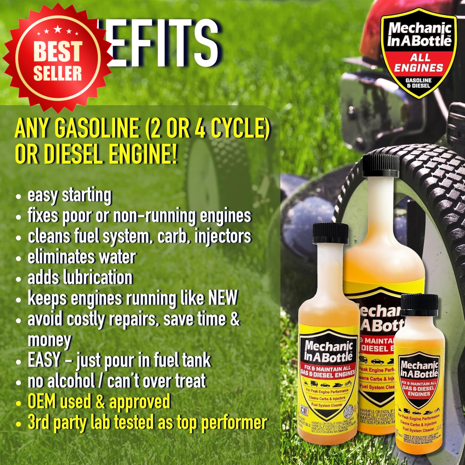 1 Gallon Gas Diesel Fuel System Cleaner Stabilizer 2-128-1 Jug US