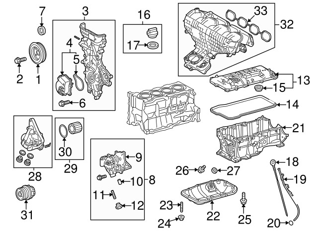 Two OEM Original Factory 2011-2017 Lower Oil Pan Studs – Toyota 90126-A0013