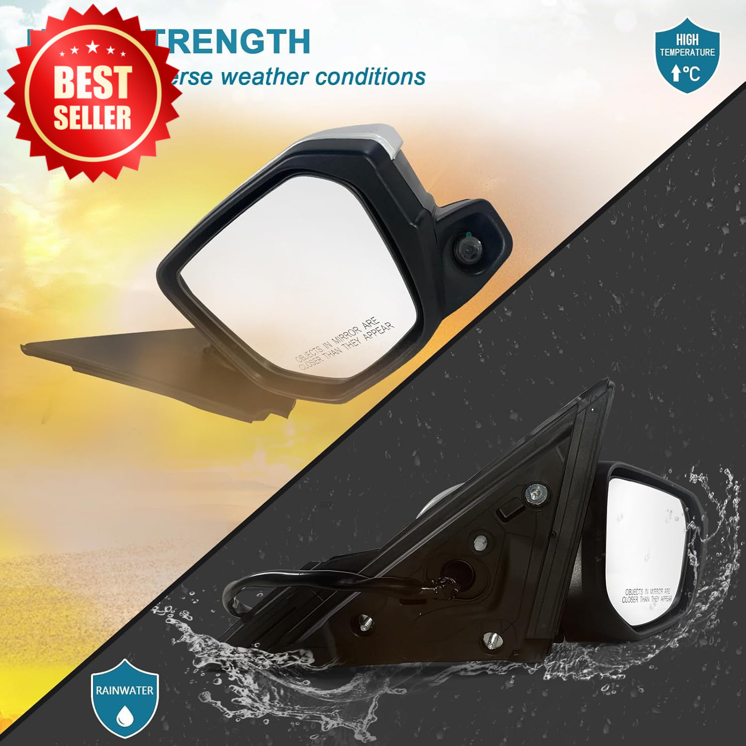 Passenger Door Mirror Power Heated Camera 2016-2021 Civic Sedan Coupe Hatchback