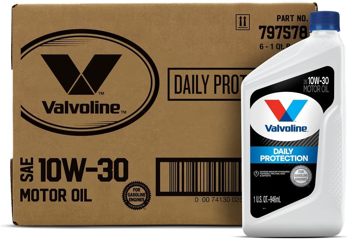 Bulk 6 x 1 QT Conventional Motor Oil 10W-30 Engine Car Truck SUV US