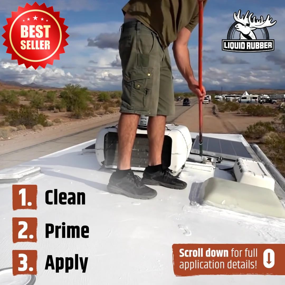 1 Gallon RV Roof Sealant White Solar Reflective EPDM TPO Waterproof US
