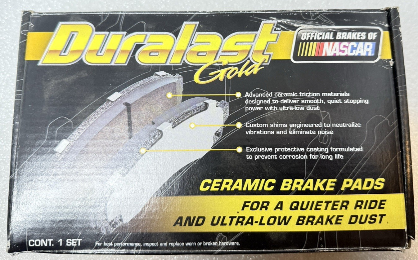 1 Set for one-wheel Duralast Gold Ceramic Brake Pads DG834 SKU582262