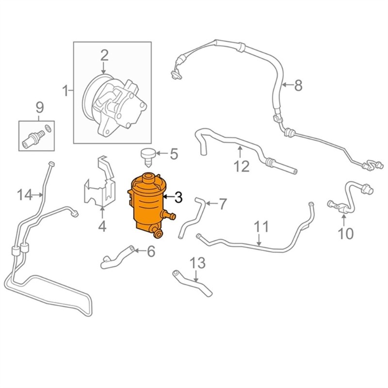 53701-S5D-A02 Power Steering Pump Fluid Oil Tank Bottle For ES1 ES5 ES8 2001-200