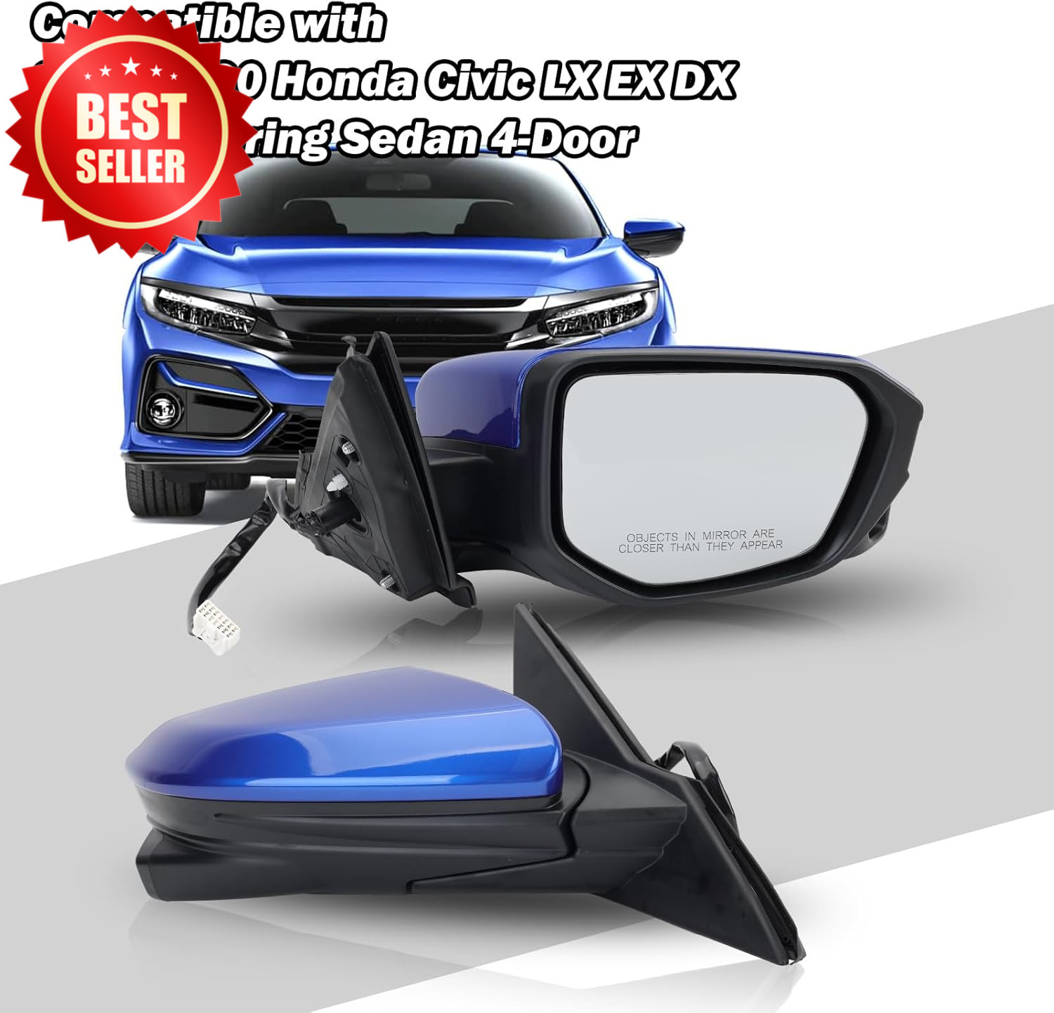 Passenger Side Mirror Camera Power Heated 2016-2021 Civic Sedan Coupe Hatchback