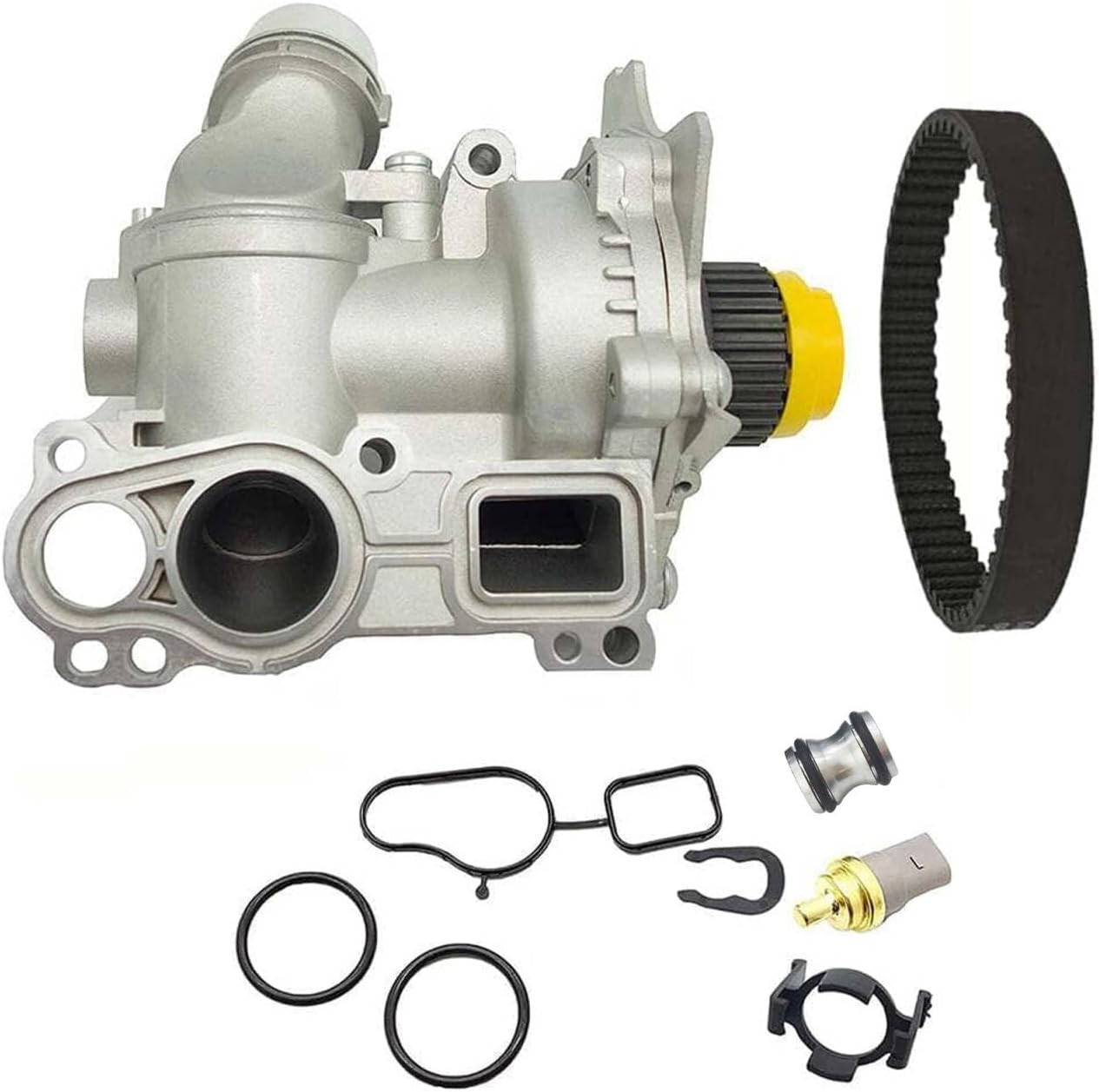 Aluminum Water Pump with Belt Compatible Audi A3 A4 VW Tiguan Jetta Golf
