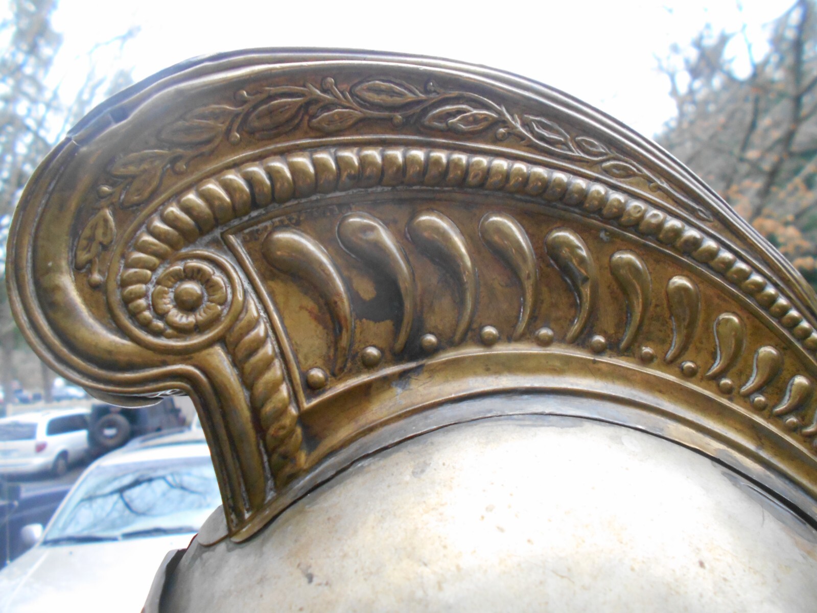1860`s French second Empire brass fireman helmet