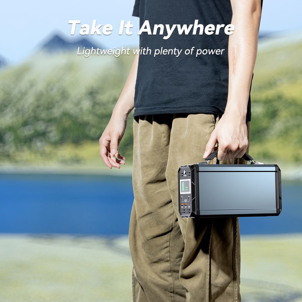 300W Solar Generator, FlashFish 60000mAh Portable Power Station Camping Potable