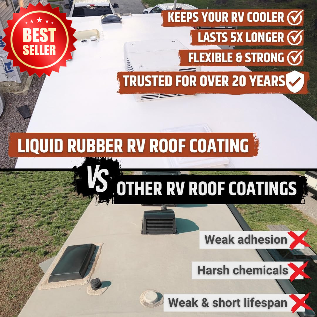 1 Gallon RV Roof Sealant White Solar Reflective EPDM TPO Waterproof US