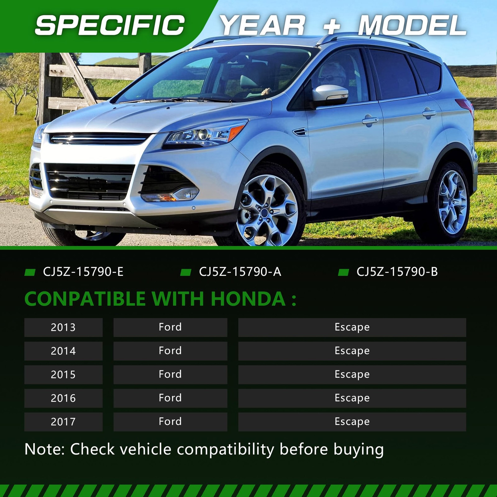 TCFWED Sunroof Moon Roof Motor Compatible with Ford Escape 2013-2017,Replace#…