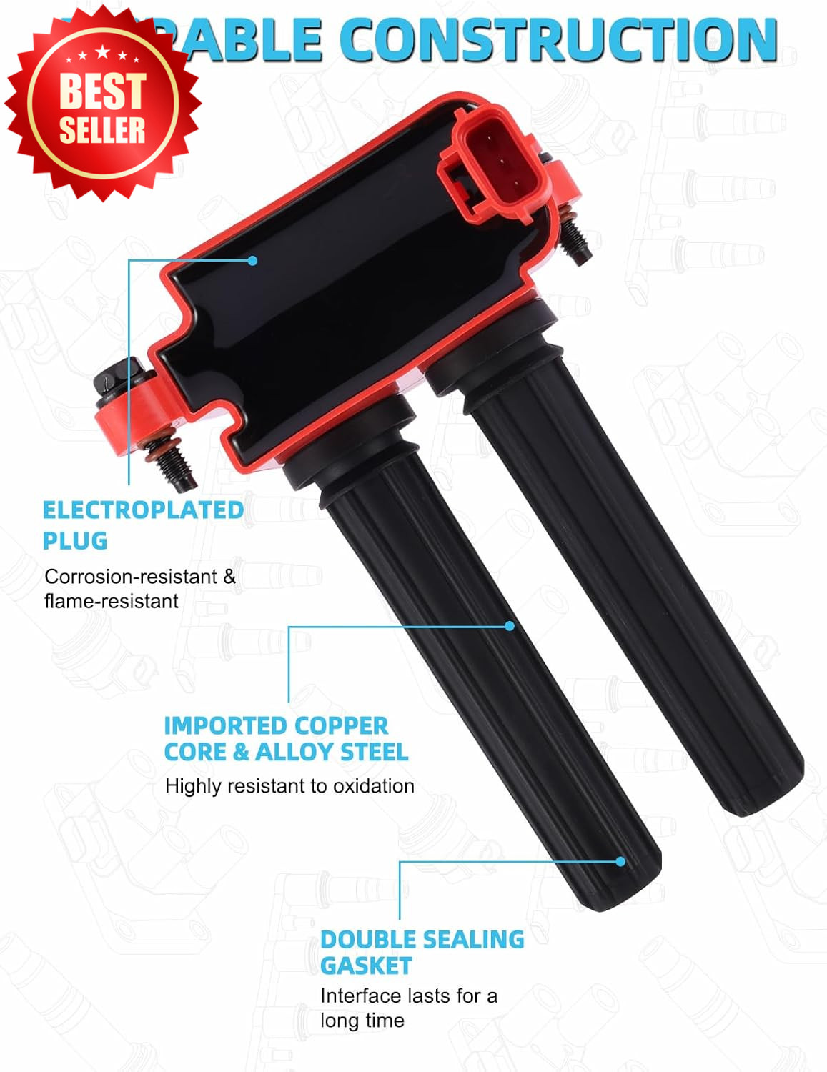 8 Pcs UF504 Ignition Coil Pack Iridium Spark Plug 5.7L 6.1L 2005-2016 US