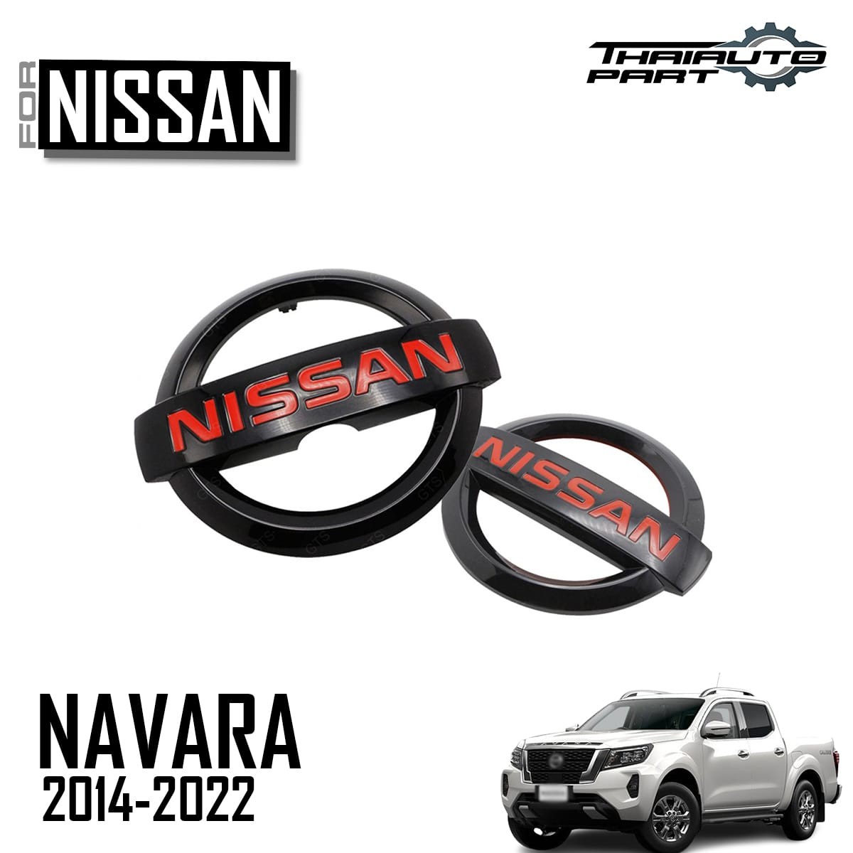 Front Rear Emblem Logo Badge Oem 2x Nissan Navara NP300 Pro4X 2014-2022