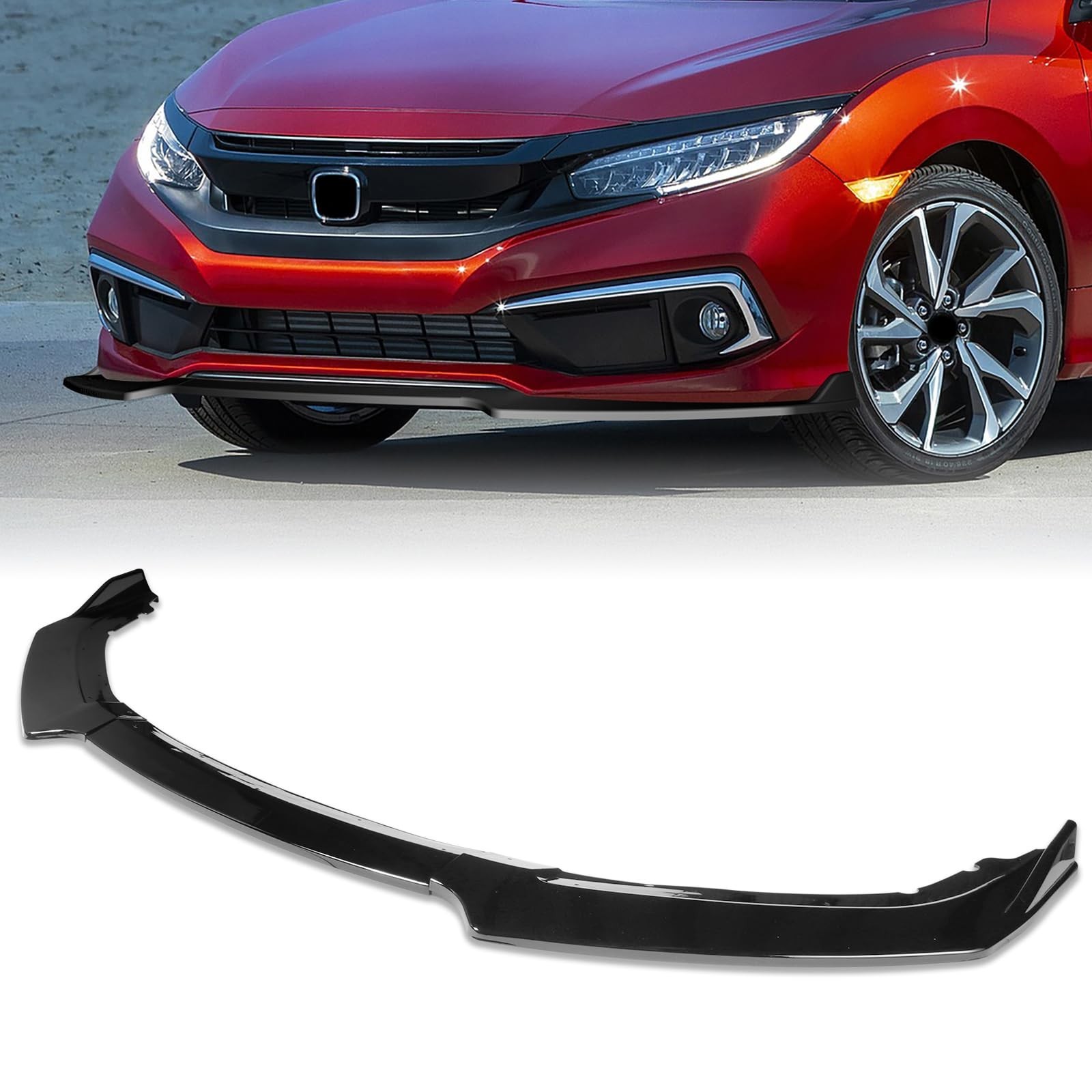 Front Bumper Lip fit for Honda Civic Sedan DX 2016-2020,for Honda Sedan EX/EX…