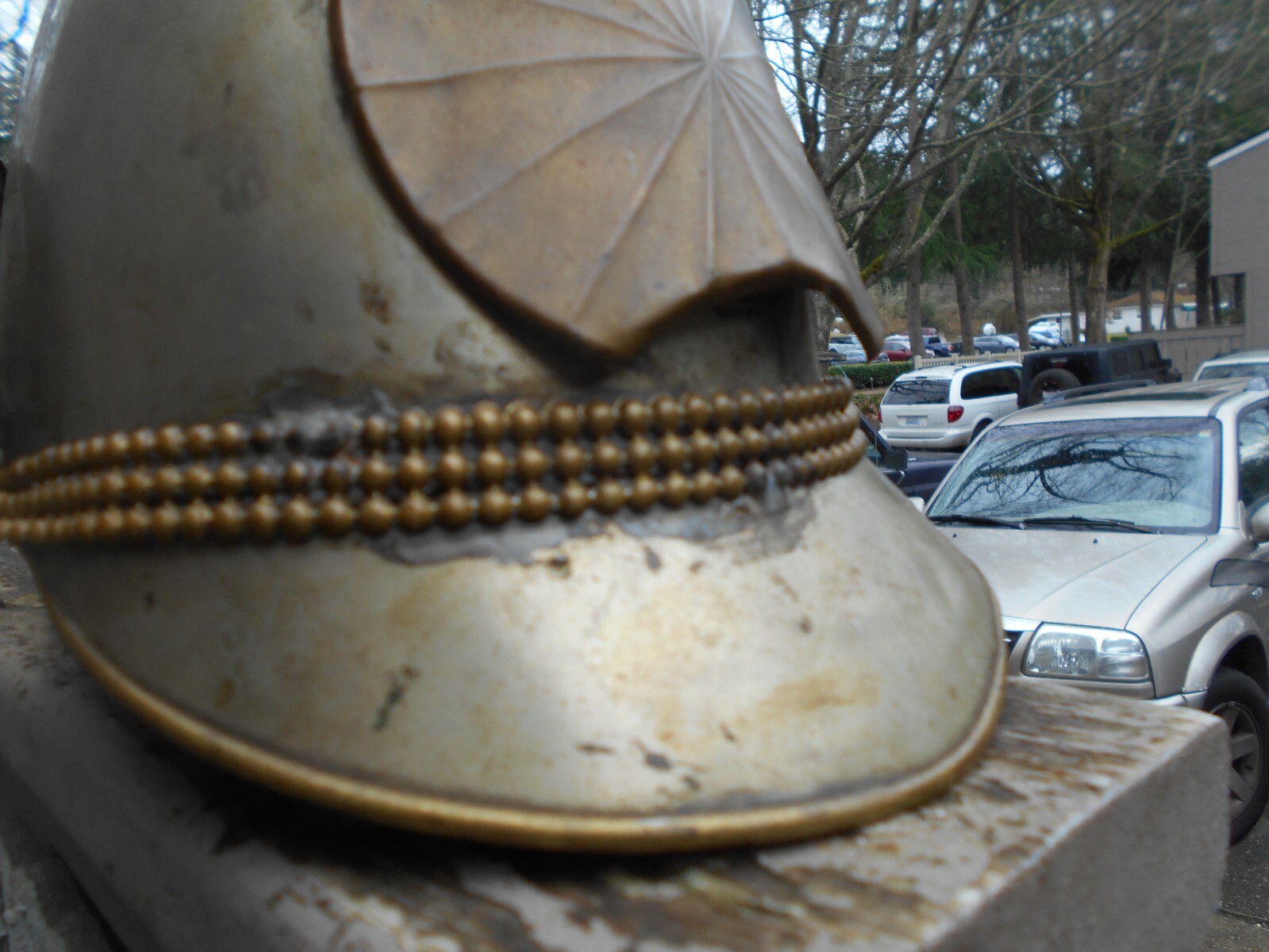 1860`s French second Empire brass fireman helmet