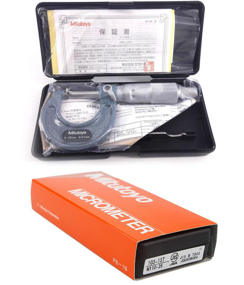 Mitutoyo outside micrometer 103-137 0-25mm Micrometers IP65 0.01mm Original Japn
