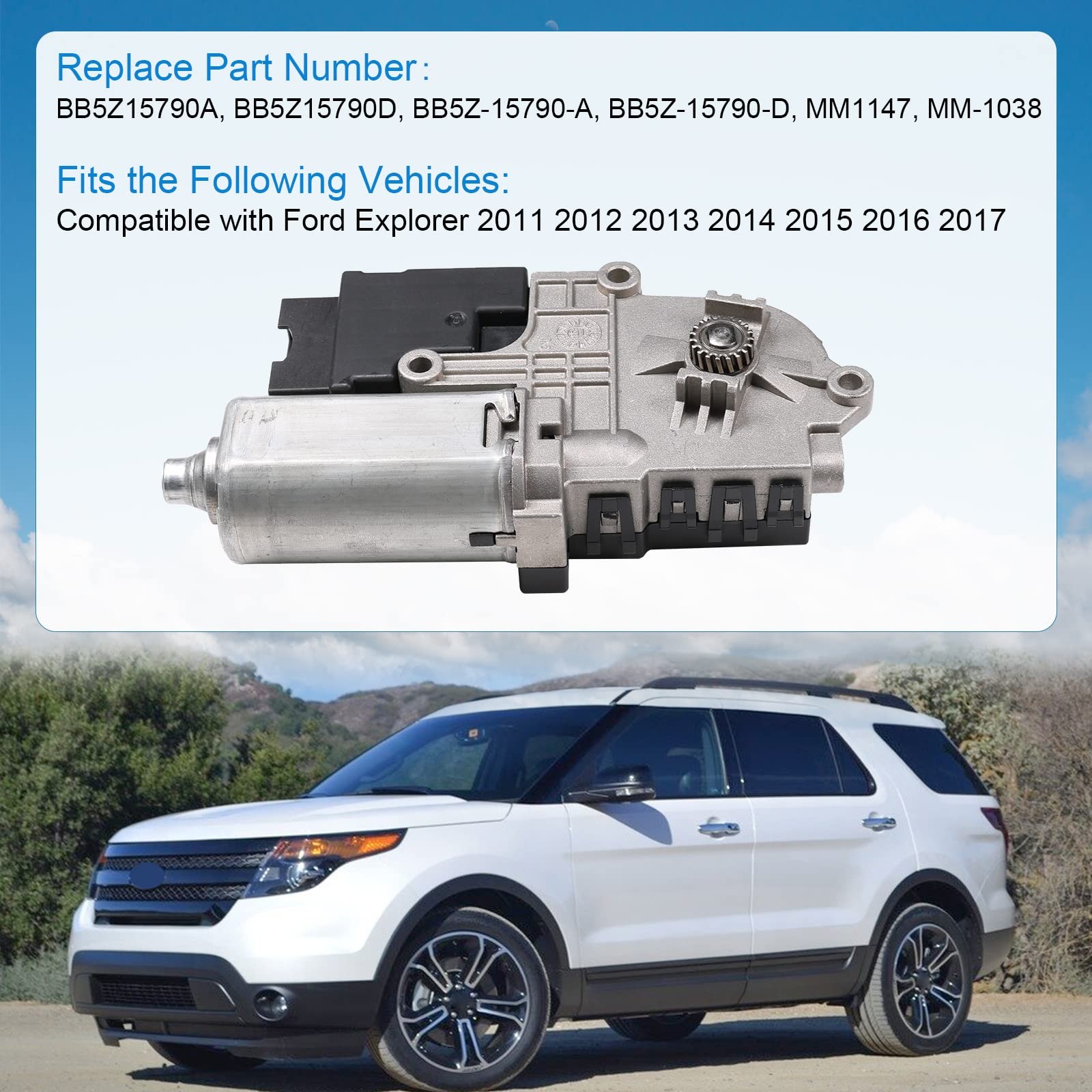 Sunroof Motor Compatible with Ford Explorer 2011-2017 Replaces# BB5Z-15790-A …