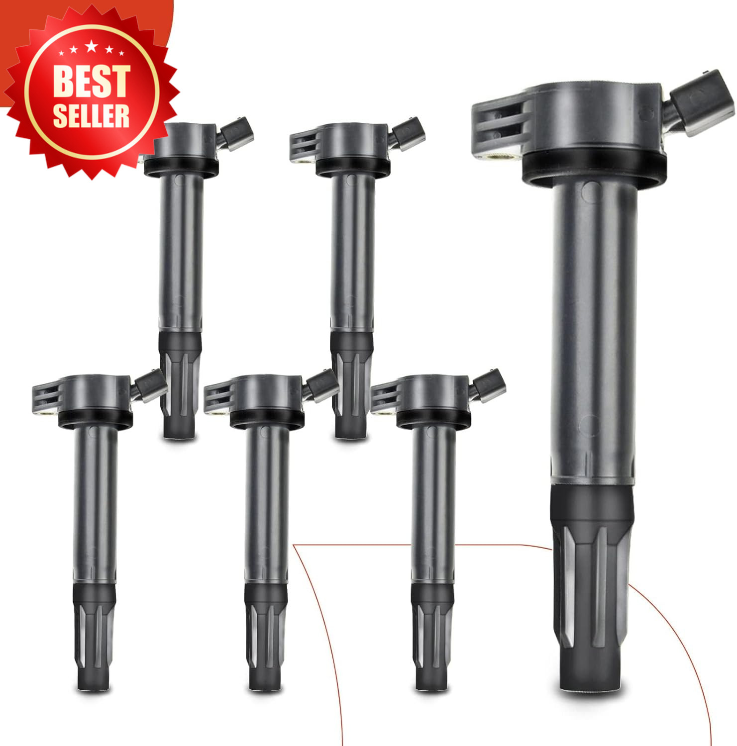 6PC Ignition Coil Packs 2.5L 3.5L 4.0L V6 Camry 4Runner RX350 90919-A2007 US