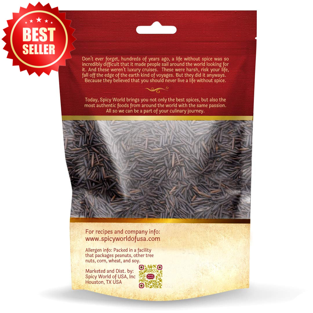 Minnesota Grown Black Wild Rice 6 Pound Bag – Premium Quality, All Natural – by