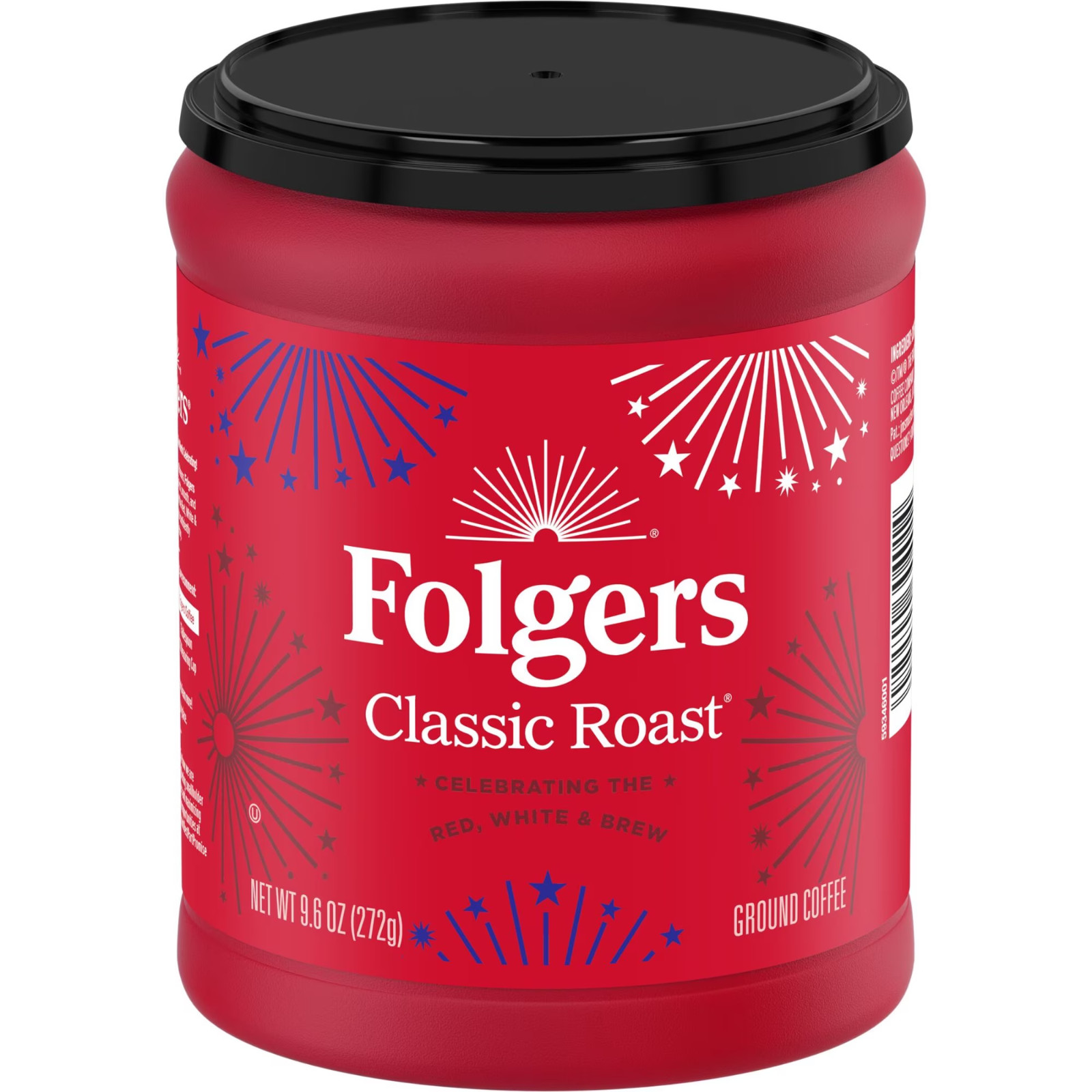 Folgers Classic Roast Ground Coffee, Medium Roast, 9.6 oz Canister
