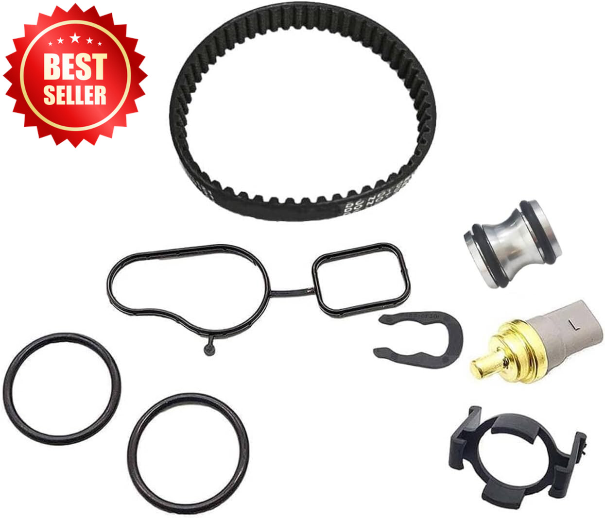 Aluminum Water Pump with Belt Compatible Audi A3 A4 VW Tiguan Jetta Golf