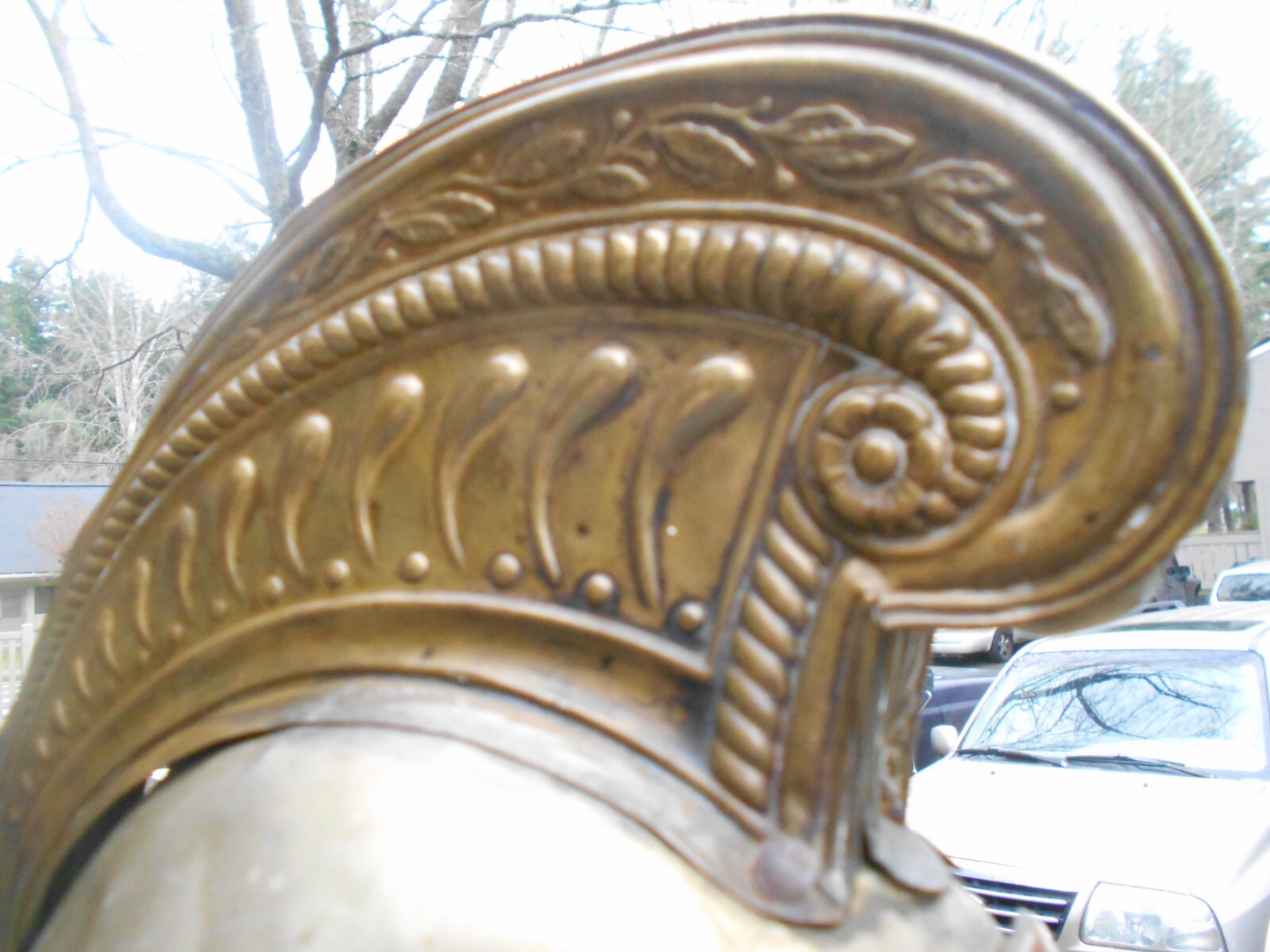 1860`s French second Empire brass fireman helmet