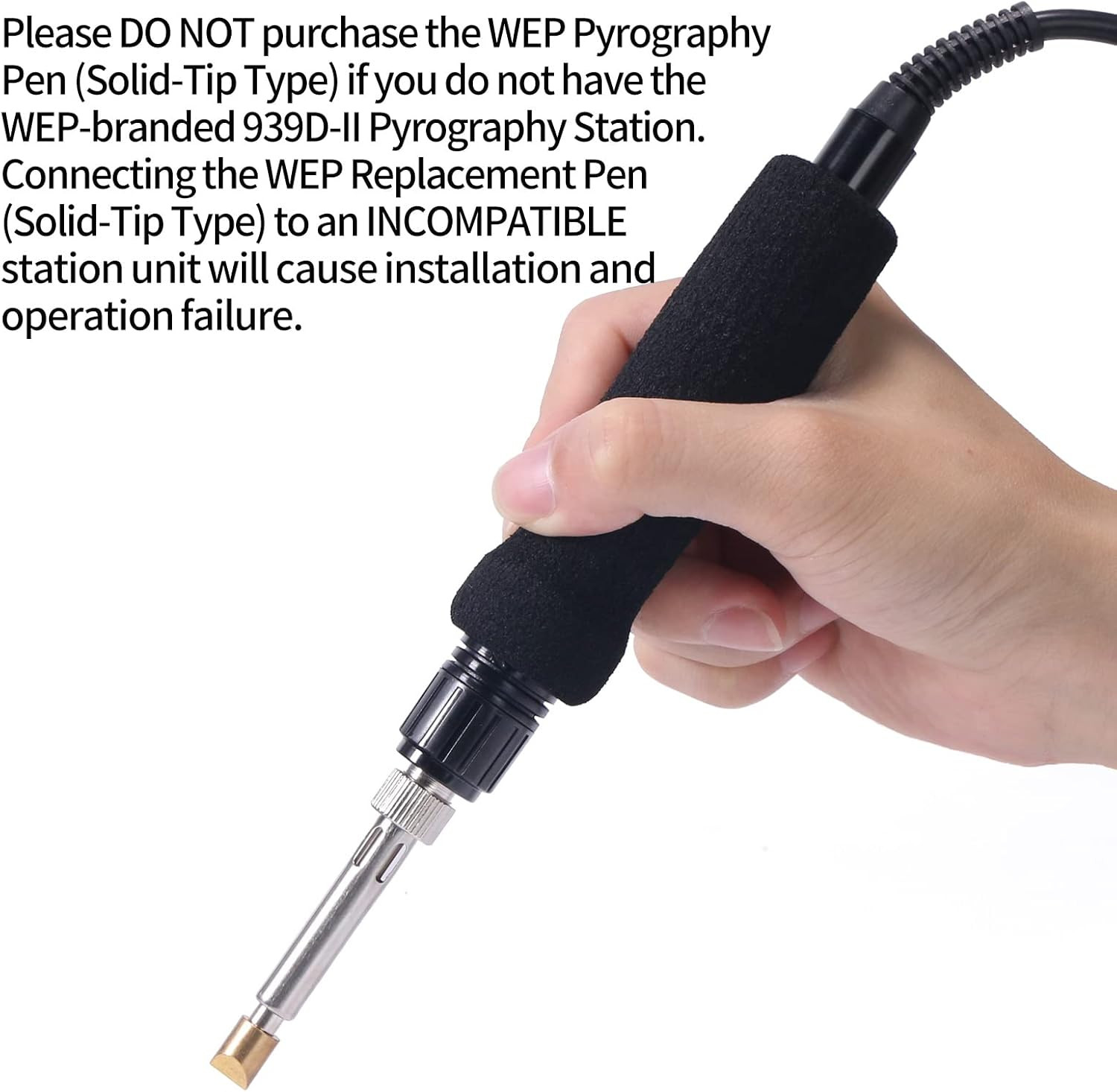 Replacement Pen (Solid-Tip Type) ONLY Compatible with 939D-II, 939D-VII Wood B