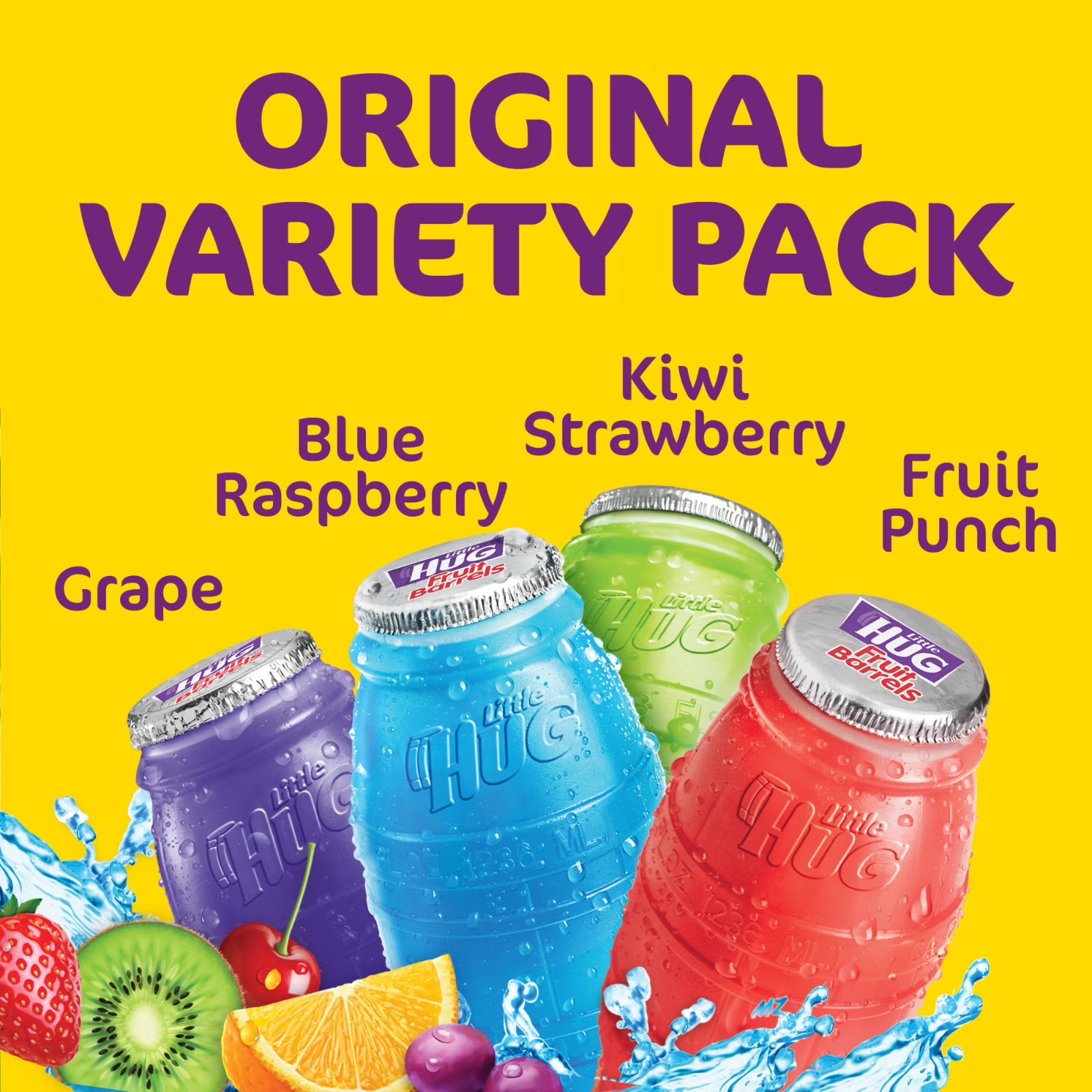 Little HUG Fruit Barrels, Original, Shelf Stable Kids Drinks Variety Pack, 40 Ct