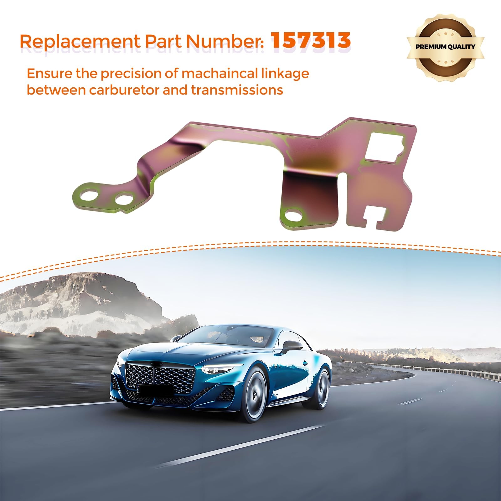 Upgraded Throttle & Kickdown Cable Bracket –Compatible with Edelbrock Perform…