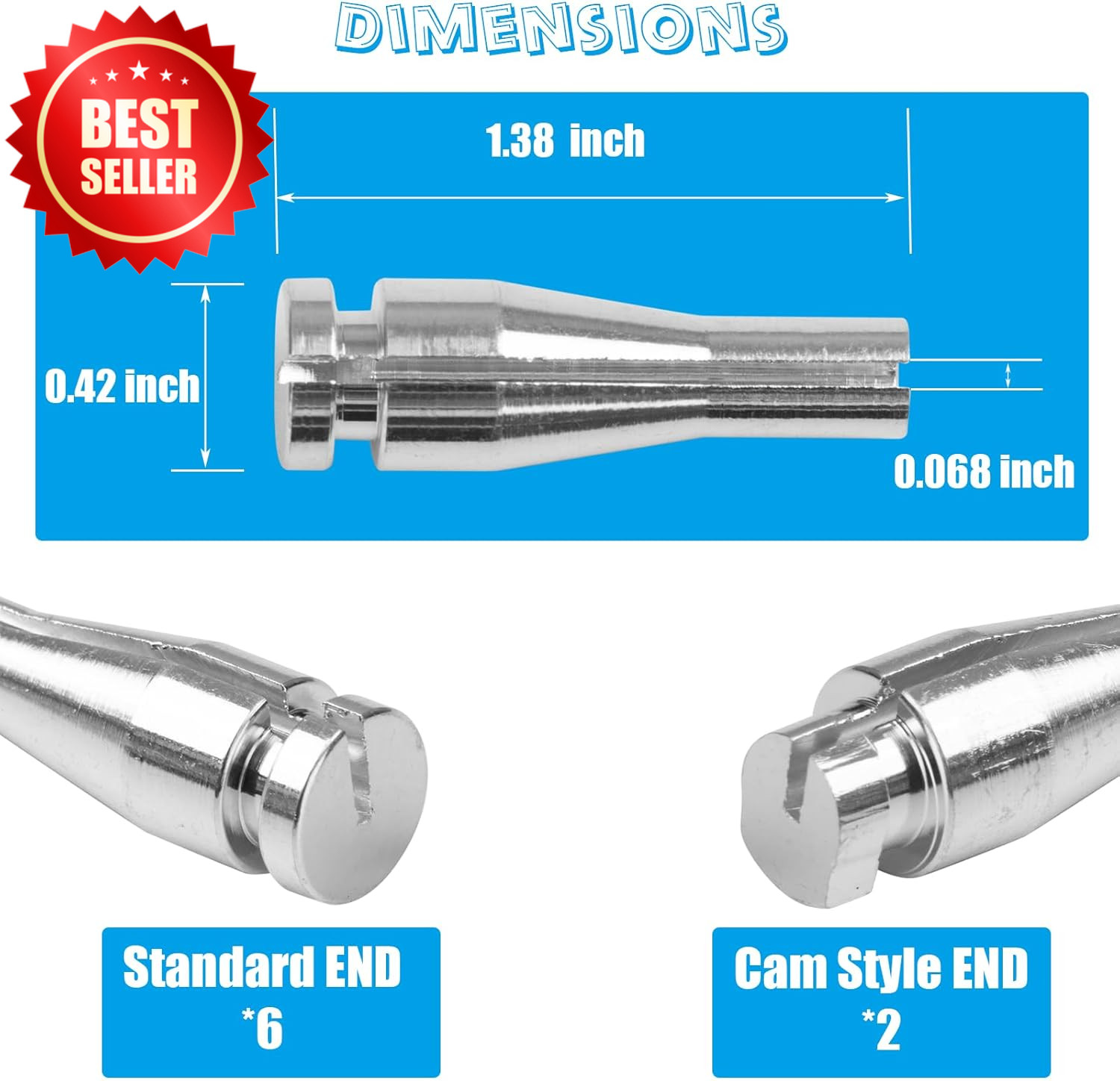 8 ENDS Door Latch Cable Repair Kit Compatible with Ford F150 F250 F350, E-Series