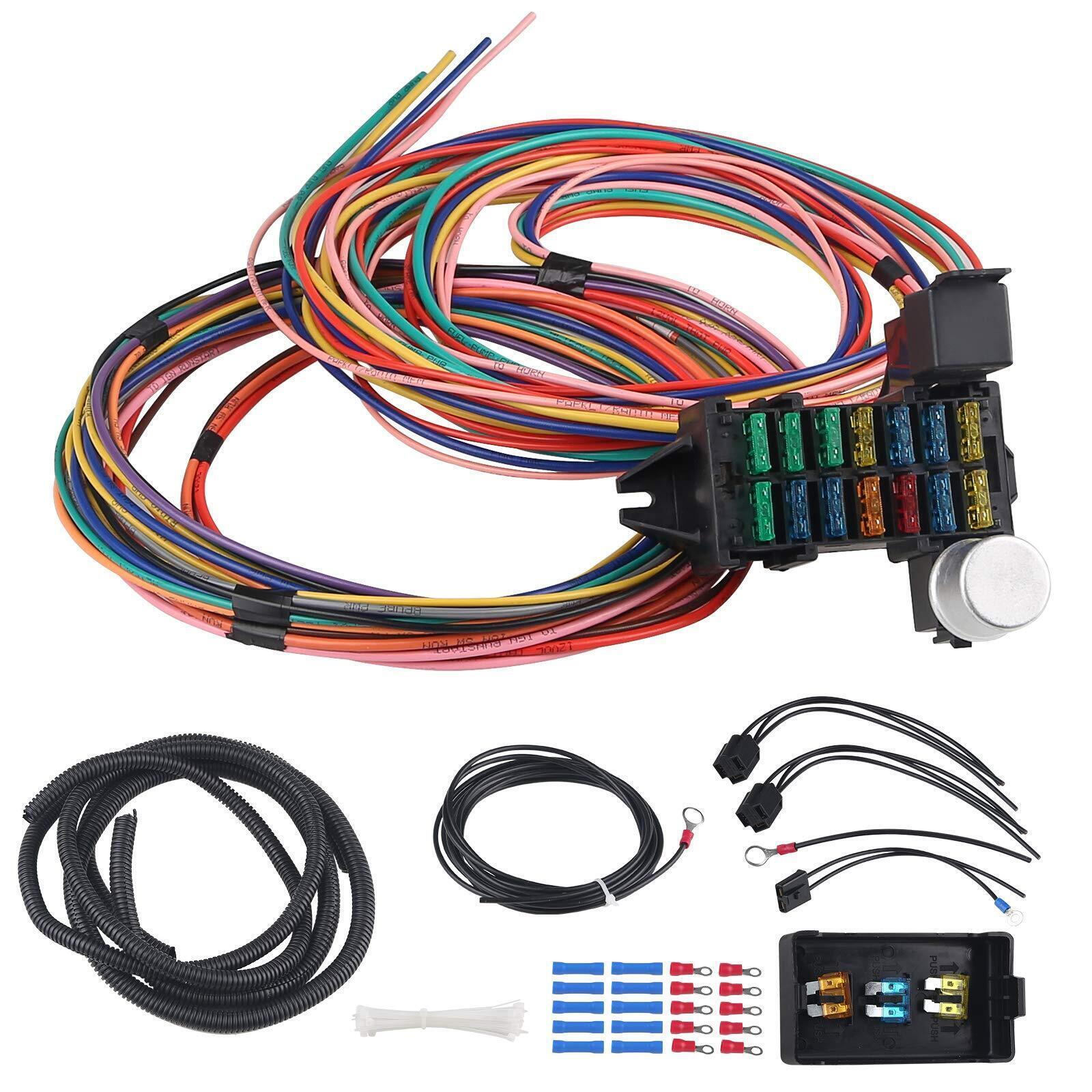 Professional Wiring Harness 14 Circuit Wiring Kit Universal Street Rod …