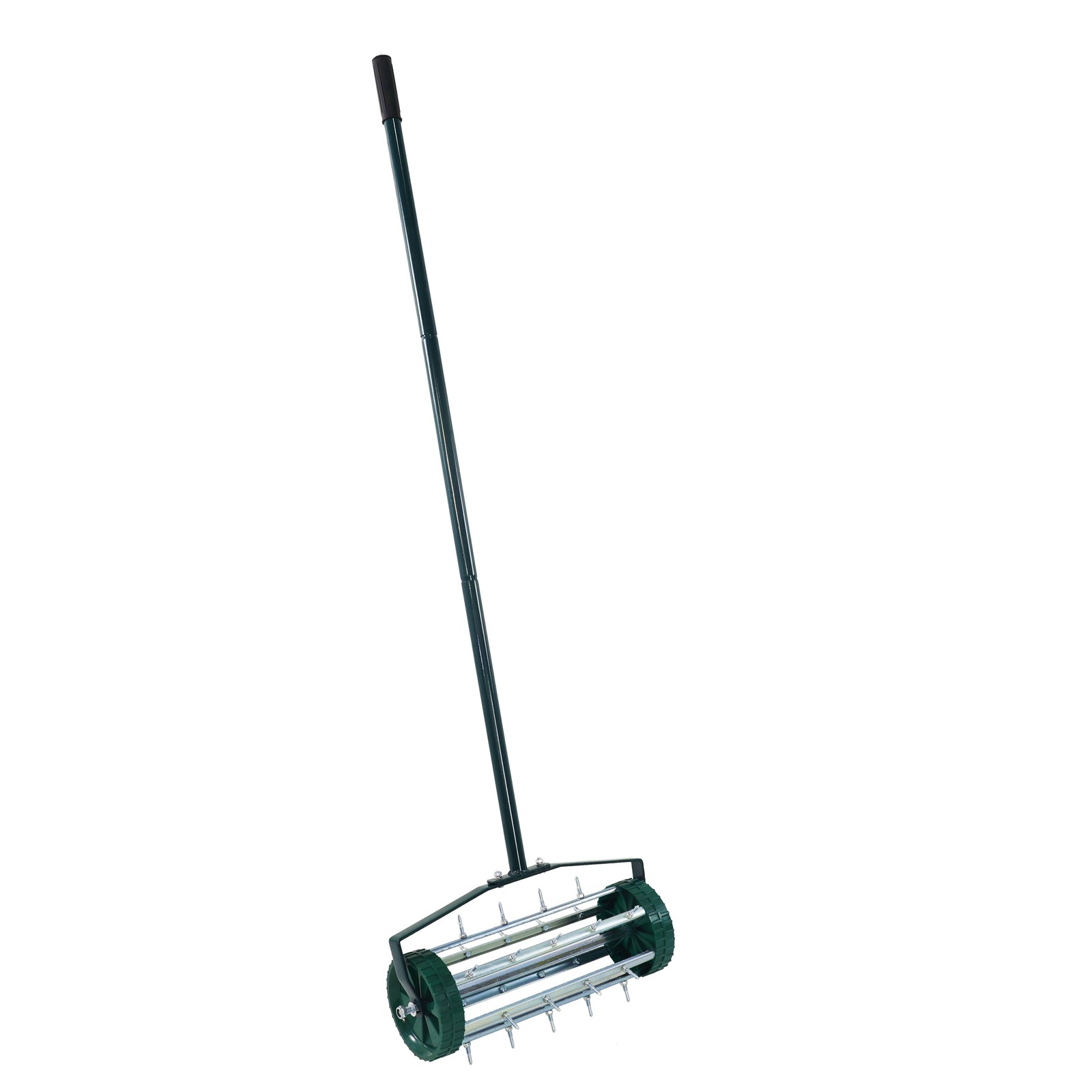 Heavy Duty Rolling Lawn Aerator Rotary Push Tine Spike Soil Gardening Tool
